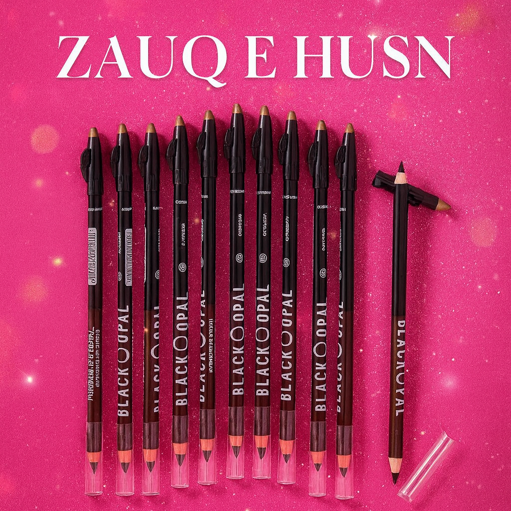 2-in-1 Eye Pencil with Sharpener | Black & Brown | Pack of 12 | Smooth, Nourishing Formula