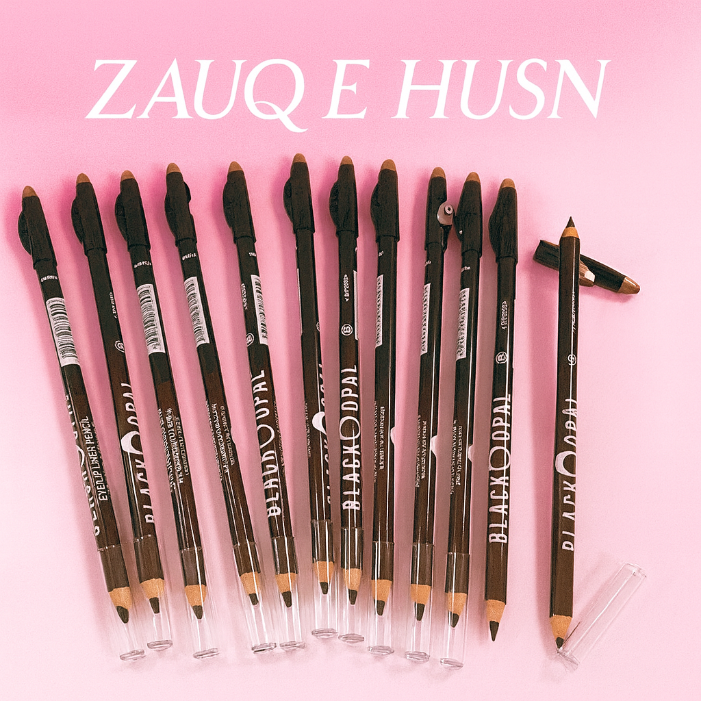 2-in-1 Eye Pencil with Sharpener | Black & Brown | Pack of 12 | Smooth, Nourishing Formula