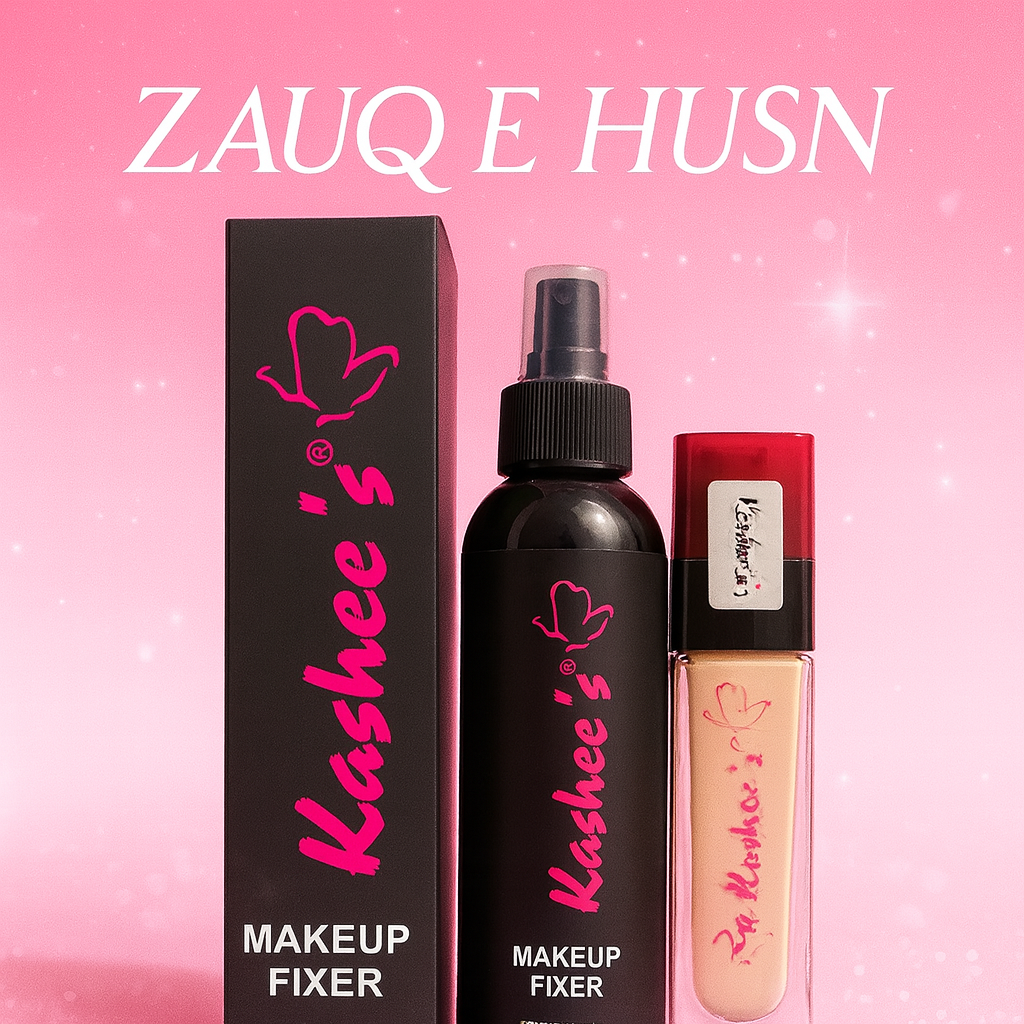2-in-1 Foundation & Fixer Set | Liquid Foundation & Makeup Fixer | Long-Lasting Coverage