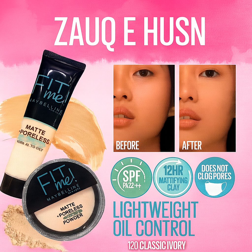 2-in-1 Makeup Deal – Liquid Foundation & Face Powder Combo For Smooth, Flawless Finish – Budget-friendly Beauty Set – Ivory Shade