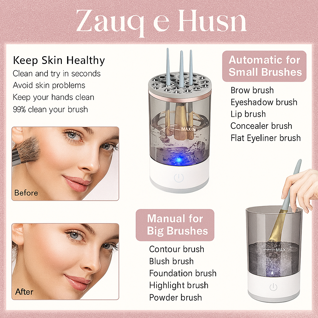 Electric Makeup Brush Cleaner | Automatic Makeup Brush Holder Cleaner Machine
