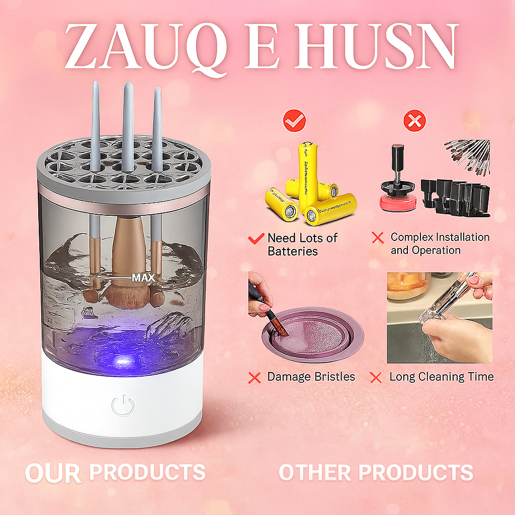 Electric Makeup Brush Cleaner | Automatic Makeup Brush Holder Cleaner Machine