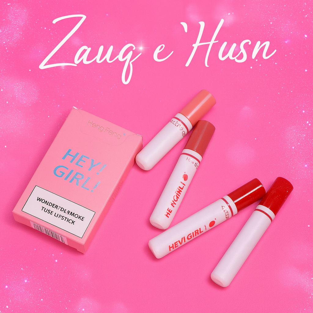 4-in-1 Trending Lipstick Set – Cigarette-Shaped Matte Lipsticks, Long-lasting, Easy to Apply, Non-sticky & Fade-resistant Lip Gloss for Makeup Lovers
