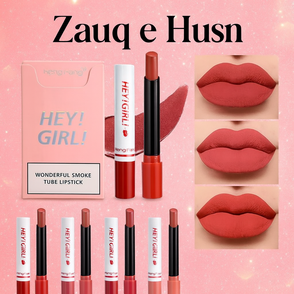 4-in-1 Trending Lipstick Set – Cigarette-Shaped Matte Lipsticks, Long-lasting, Easy to Apply, Non-sticky & Fade-resistant Lip Gloss for Makeup Lovers