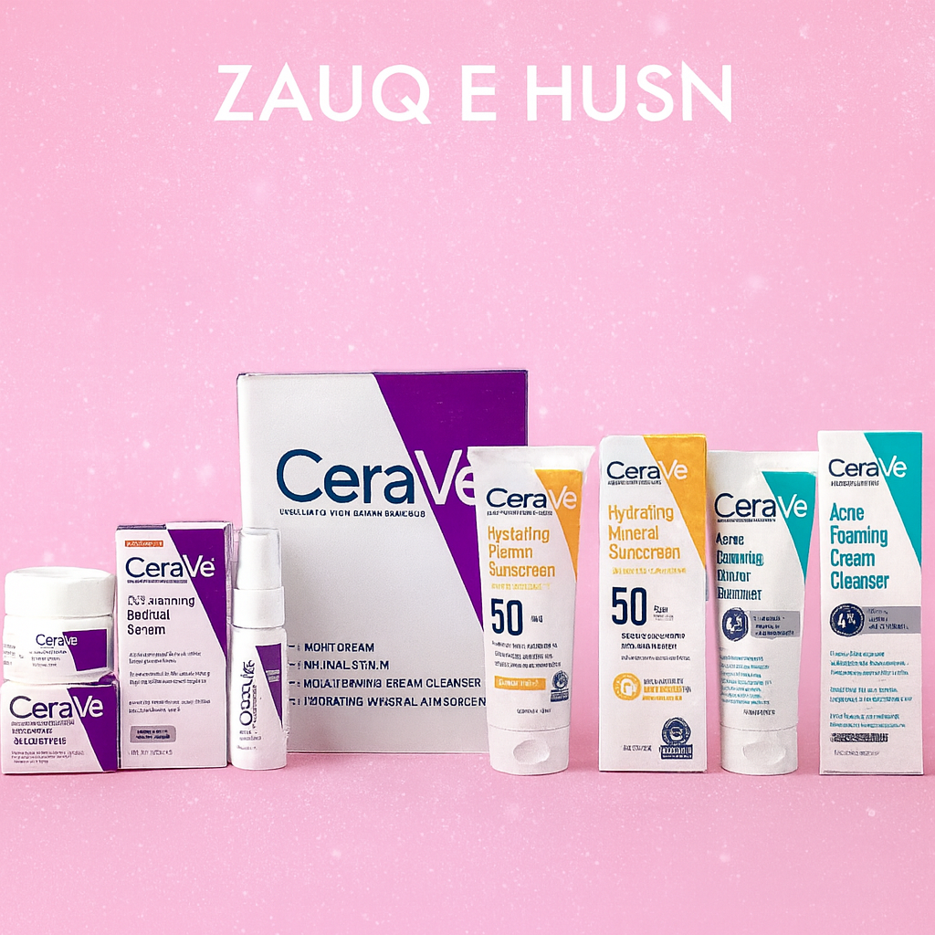 4 in 1 Skincare Bundle – Night Cream, Face Serum, Sunscreen & Facial Cleanser – Complete Skincare Regimen - Cerave