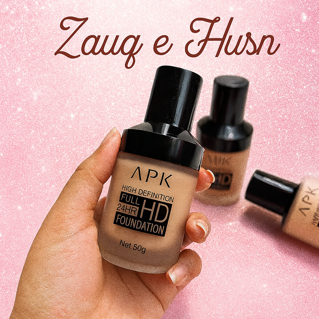 APK High Definition Full HD Foundation – 24 Hr Long Lasting, Full Coverage – 50g
