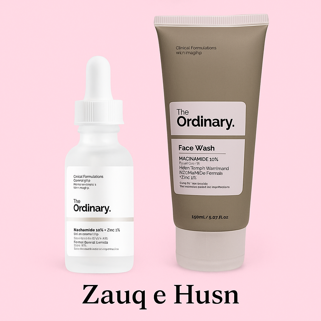 2 in 1 Skincare Bundle - 1 x Face Wash & 1 x Niacinamide Serum (2 Pcs) - The Ordinary