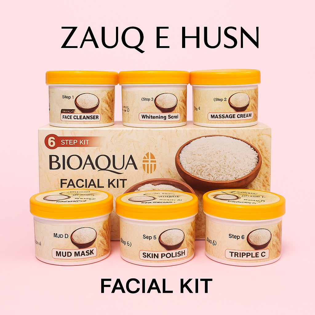 Rice Glowing Facial Kit - Whitening & Exfoliating Treatment | 6 Pcs