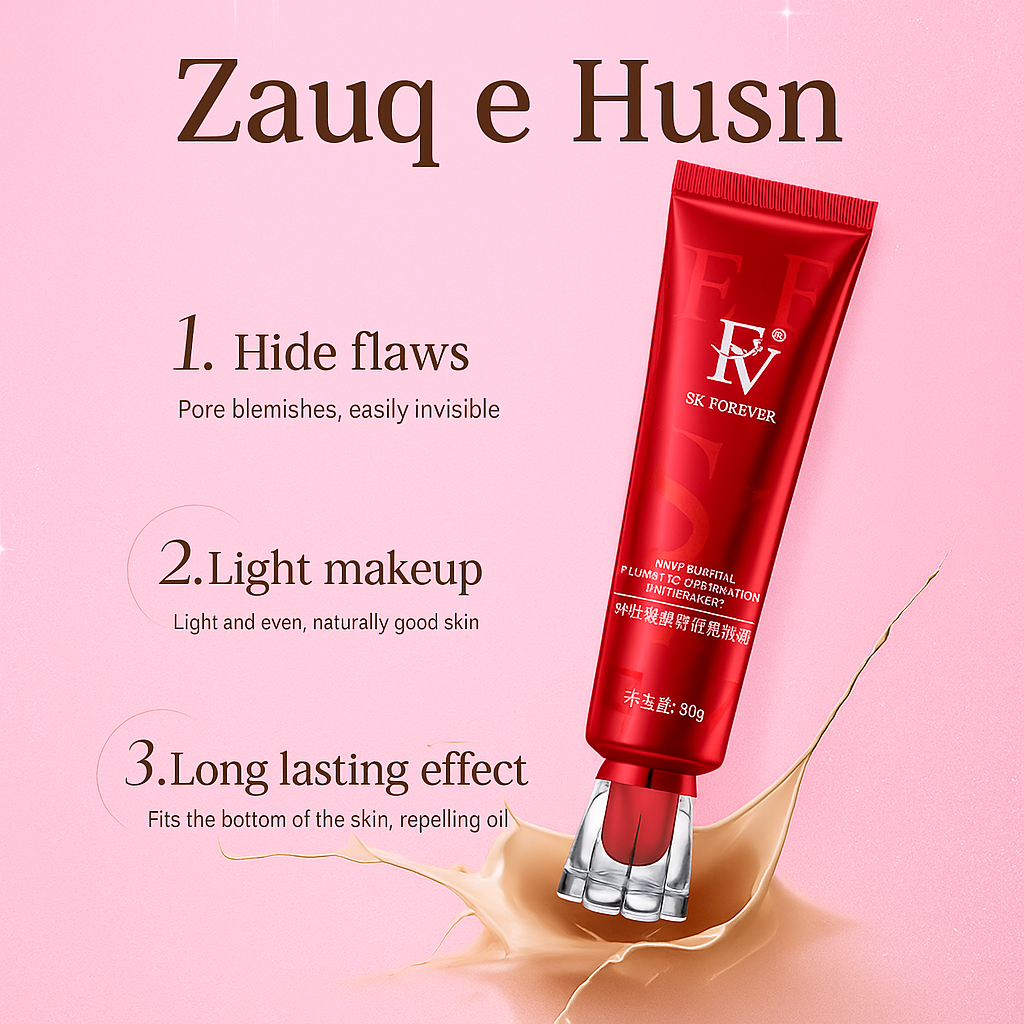 FV Waterproof Matte Liquid Foundation – Medium Coverage, Oil-Free, Long-Lasting -30g