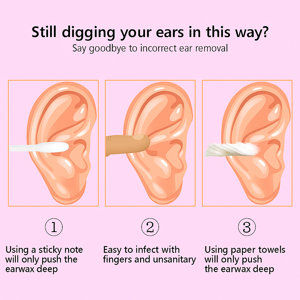 Ear Wax Cleaning Kit - 6 Pcs Ear Pick Tools