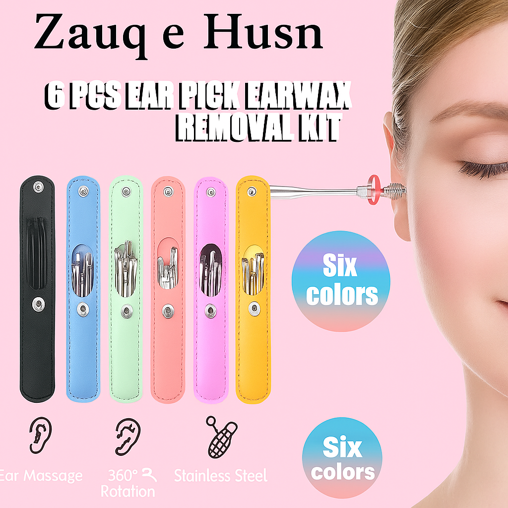 Ear Wax Cleaning Kit - 6 Pcs Ear Pick Tools