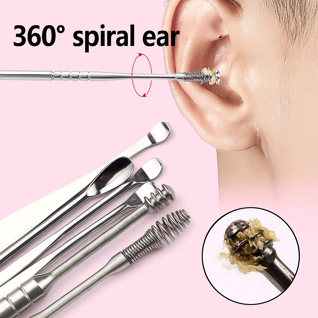 Ear Wax Cleaning Kit - 6 Pcs Ear Pick Tools
