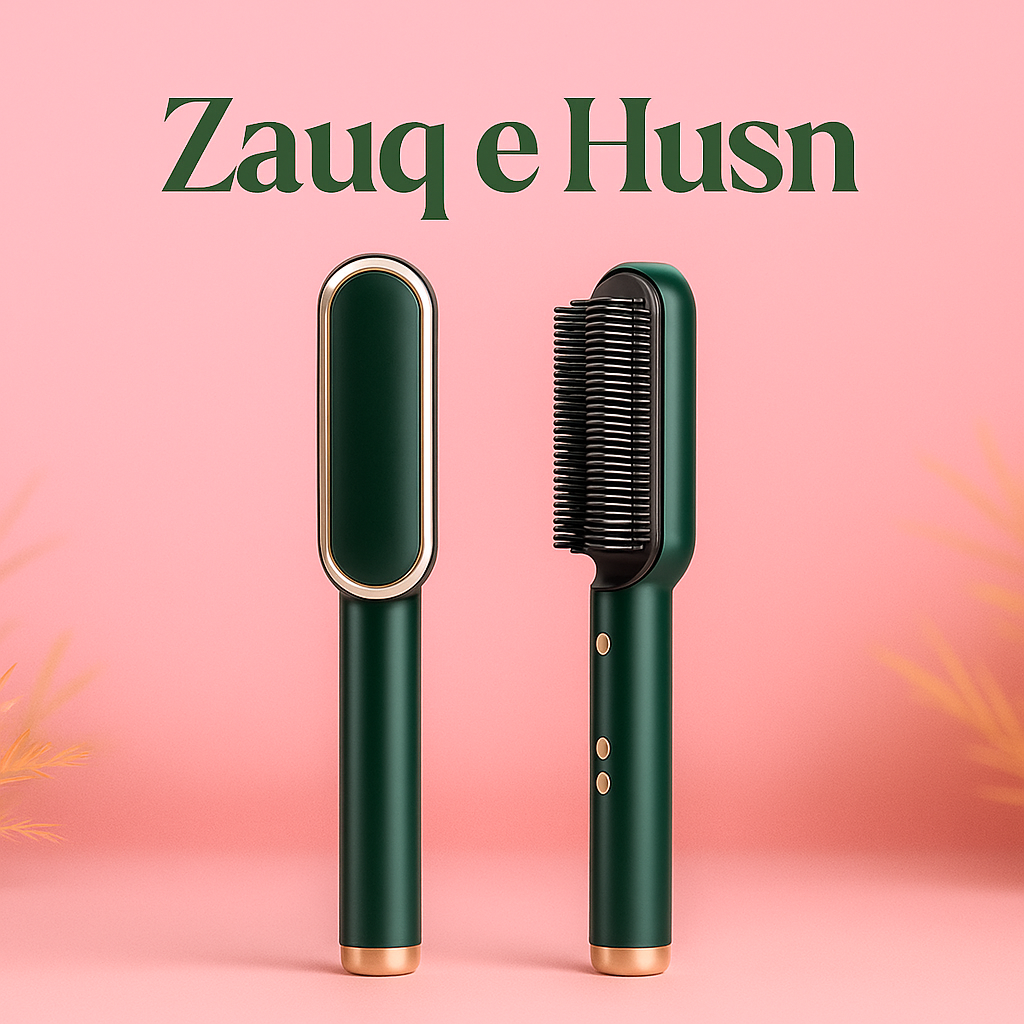 Electric Hair Straightener & Curler Brush - 2 in 1