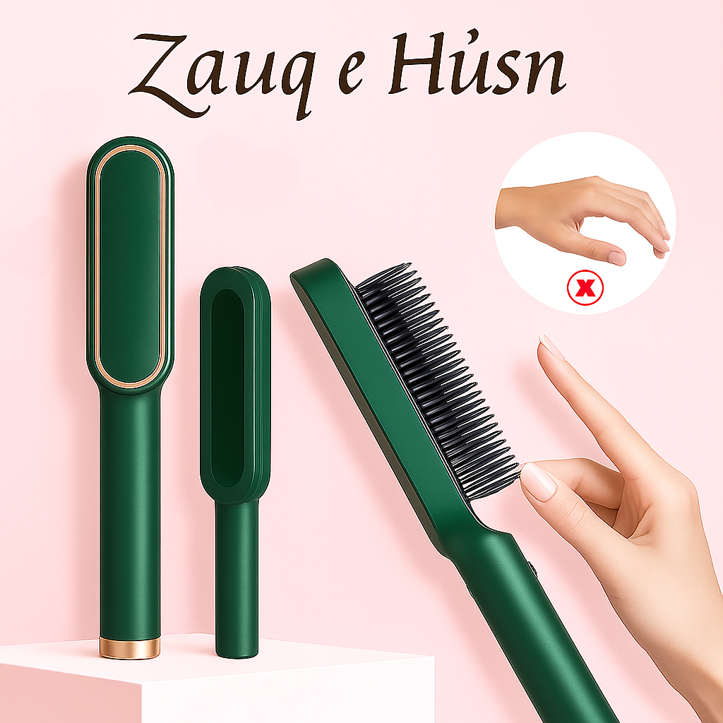 Electric Hair Straightener & Curler Brush - 2 in 1