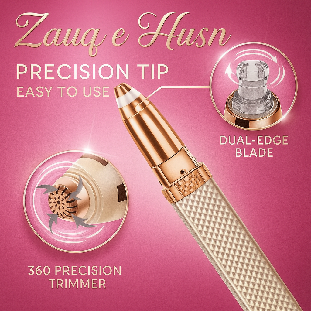 2-in-1 Facial Hair Remover & Eyebrow Trimmer – Rechargeable Shaver for Women