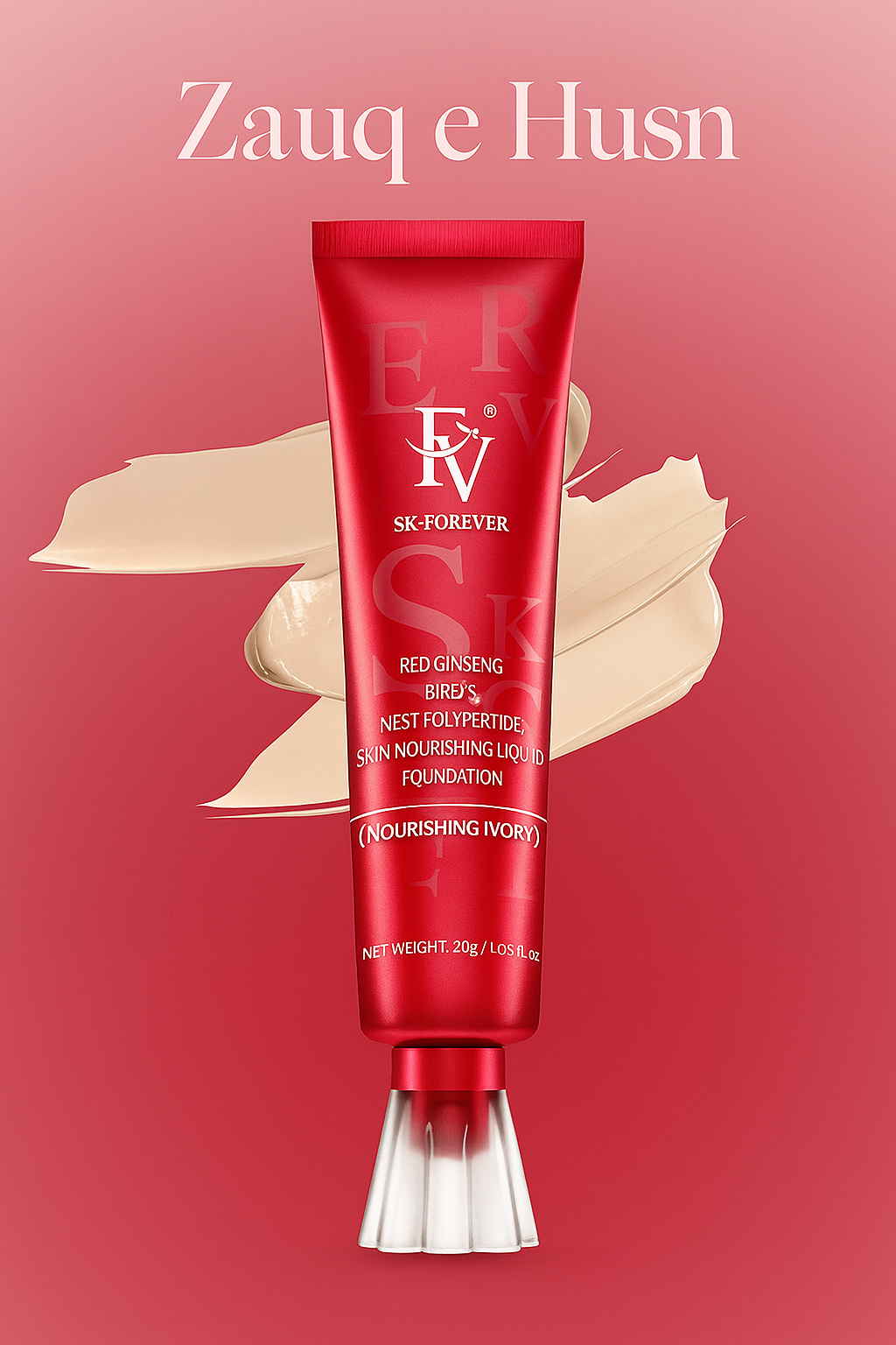 FV Waterproof Matte Liquid Foundation – Medium Coverage, Oil-Free, Long-Lasting -30g