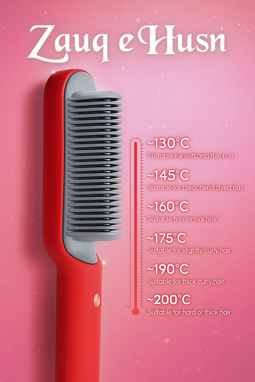 Ceramic Electric Hair Straightener & Curler Brush - 2 in 1