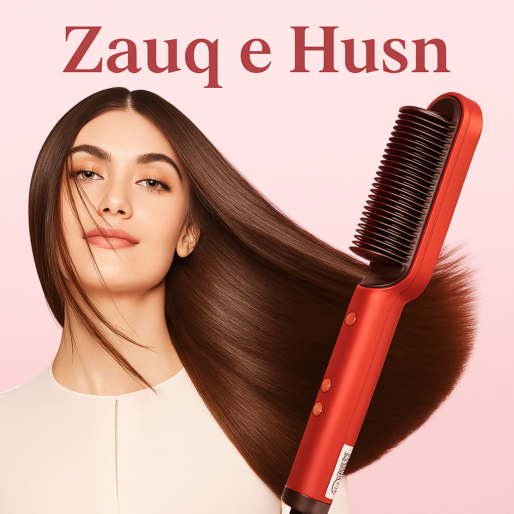 Electric Hair Straightener Brush - 2 in 1