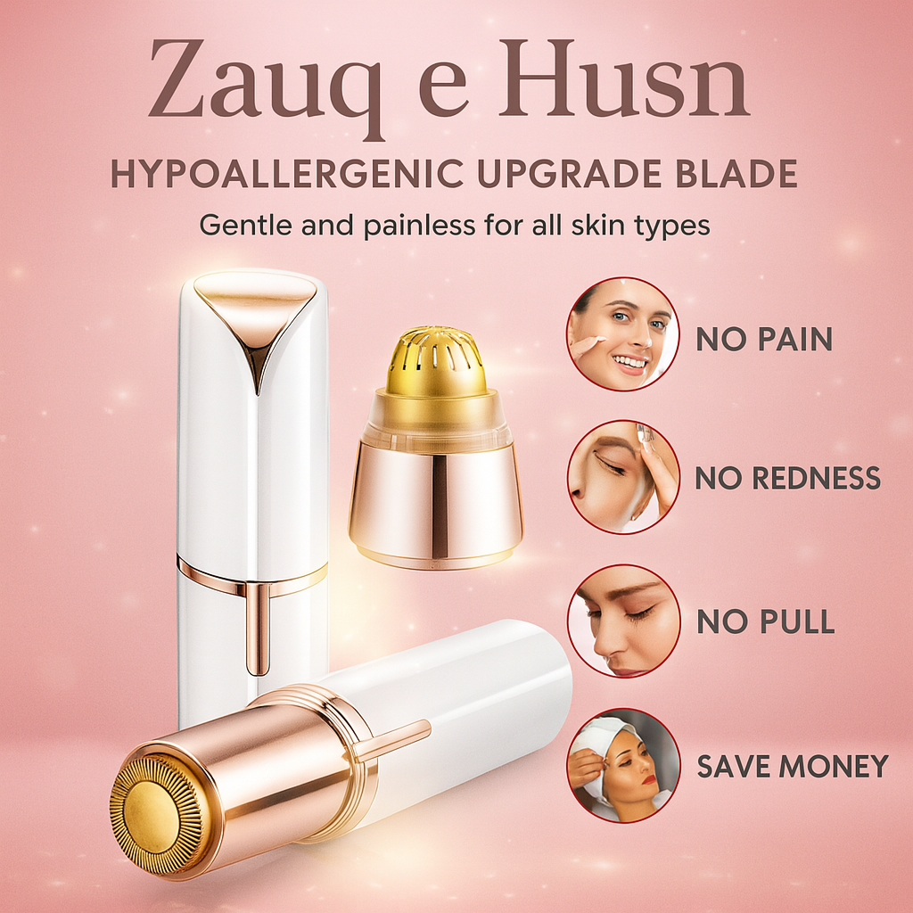 Facial Hair Remover – Rechargeable Trimmer for Chin, Cheeks, Lip & Brows