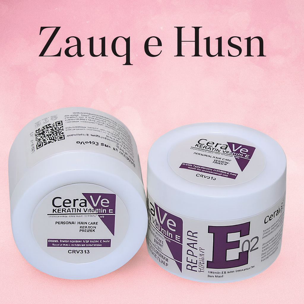 CeraVe Keratin & Vitamin E Repair Therapy Hair Mask – 500ml | Frizz Control & Shine Boost