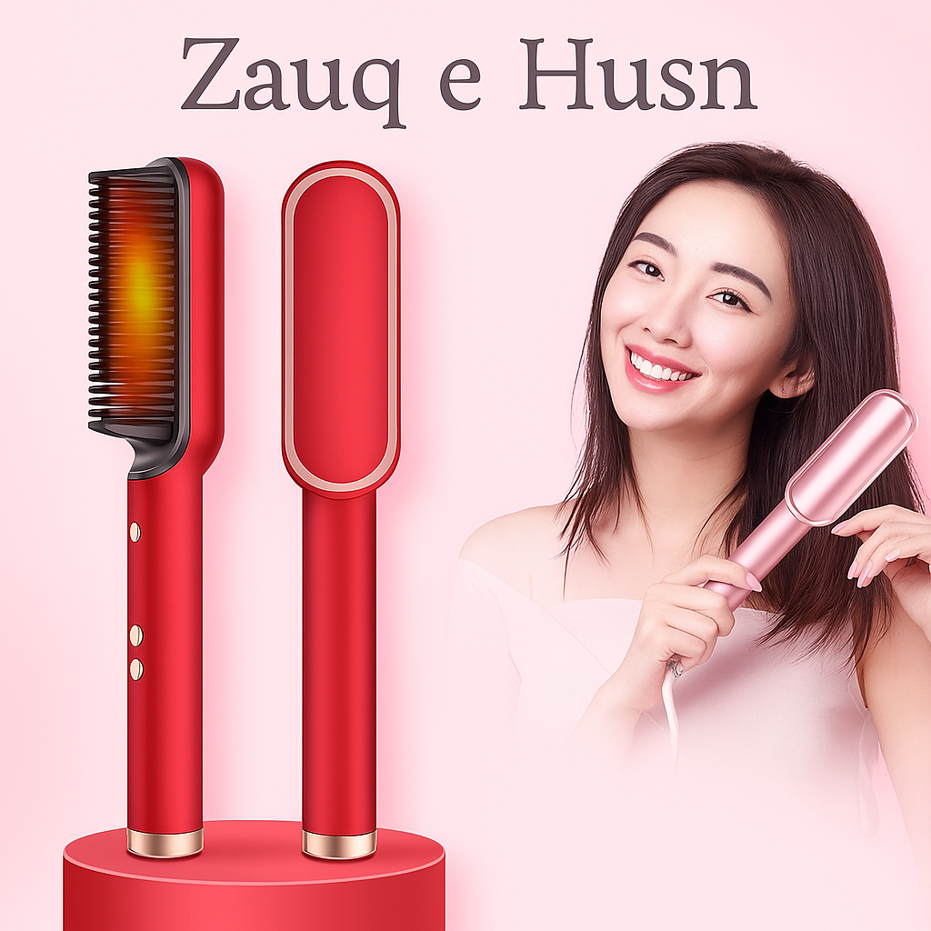 How to Curl Hair with a Straightener Brush | Zauq e Husn