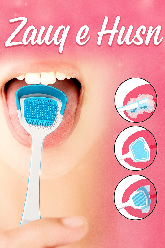 Tongue Cleaner Brush with Soft Silicone Bristles – Oral Hygiene Tool for Fresh Breath & Bacteria Removal – Random Color