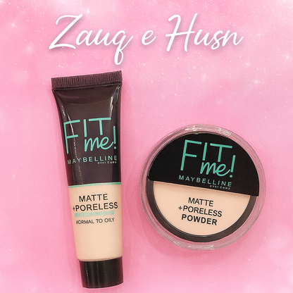 2-in-1 Makeup Deal – Liquid Foundation & Face Powder Combo For Smooth, Flawless Finish – Budget-friendly Beauty Set – Ivory Shade - Fit Me