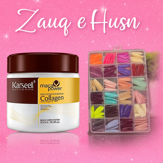3 In 1 Deal Karseell Hair Mask Collagen Treatment Cream + Reusable 576 Pcs Fake Nails + Fake Nails Glue | Makeup And Hair Care Deal