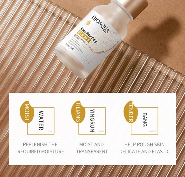 BIOAQUA Rice Serum – Natural Moisturizing Anti-Aging Formula (15ml)