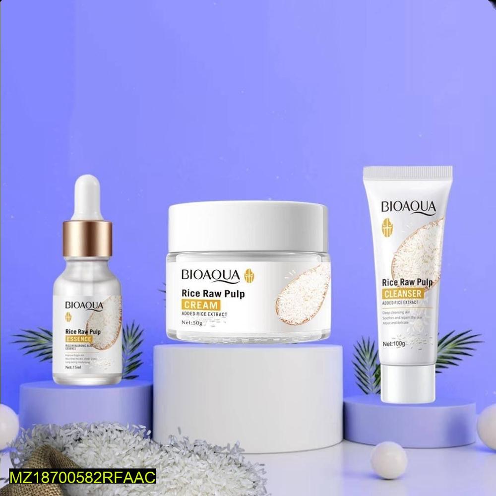 Bio-Aqua Essence, Cream & Cleanser – Pack of 3