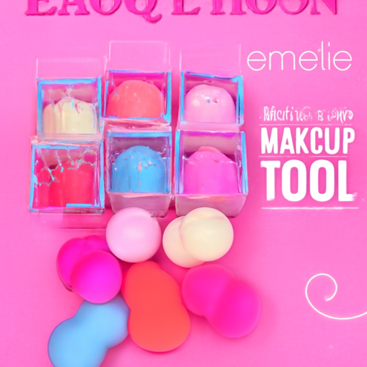 Multicolor Blending Cotton Balls – 4 Pcs for Flawless Makeup Application
