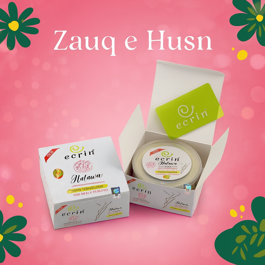 Ecrin Organic Halawa Wax – 100% Lemon & Sugar Base for Natural Hair Removal – 300g