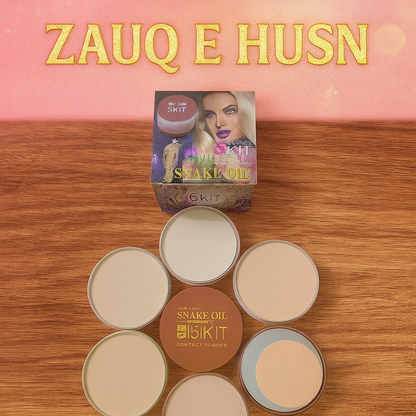 5-in-1 Multi-Shade Face Powder Palette with Mirror – Compact Makeup Kit for All Skin Tones | Natural Finish & Easy Blending