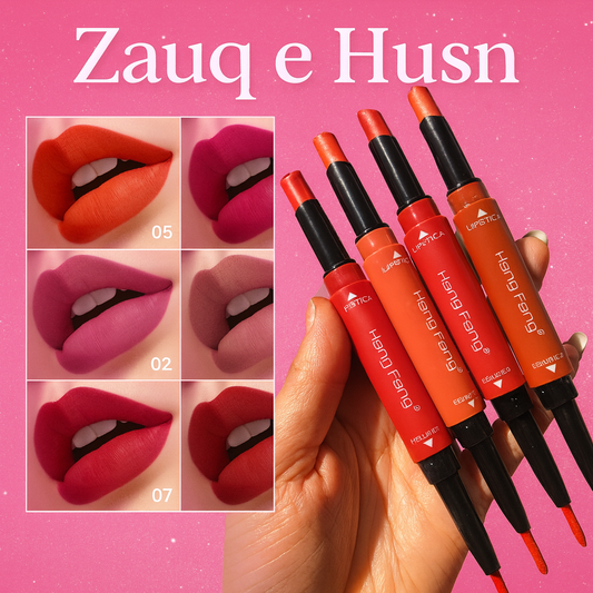 Pack of 8 – 2-in-1 Matte Lipstick & Lip Liner Set – Waterproof, Long-Lasting Makeup Lipliner Pen Set for Women