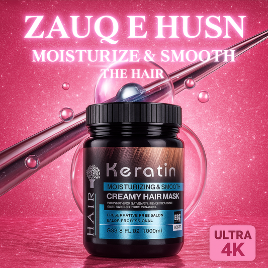 Keratin Straightening & Smoothing Creamy Hair Mask Treatment – 500ml, Moisturizing & Repairing for Damaged Hair