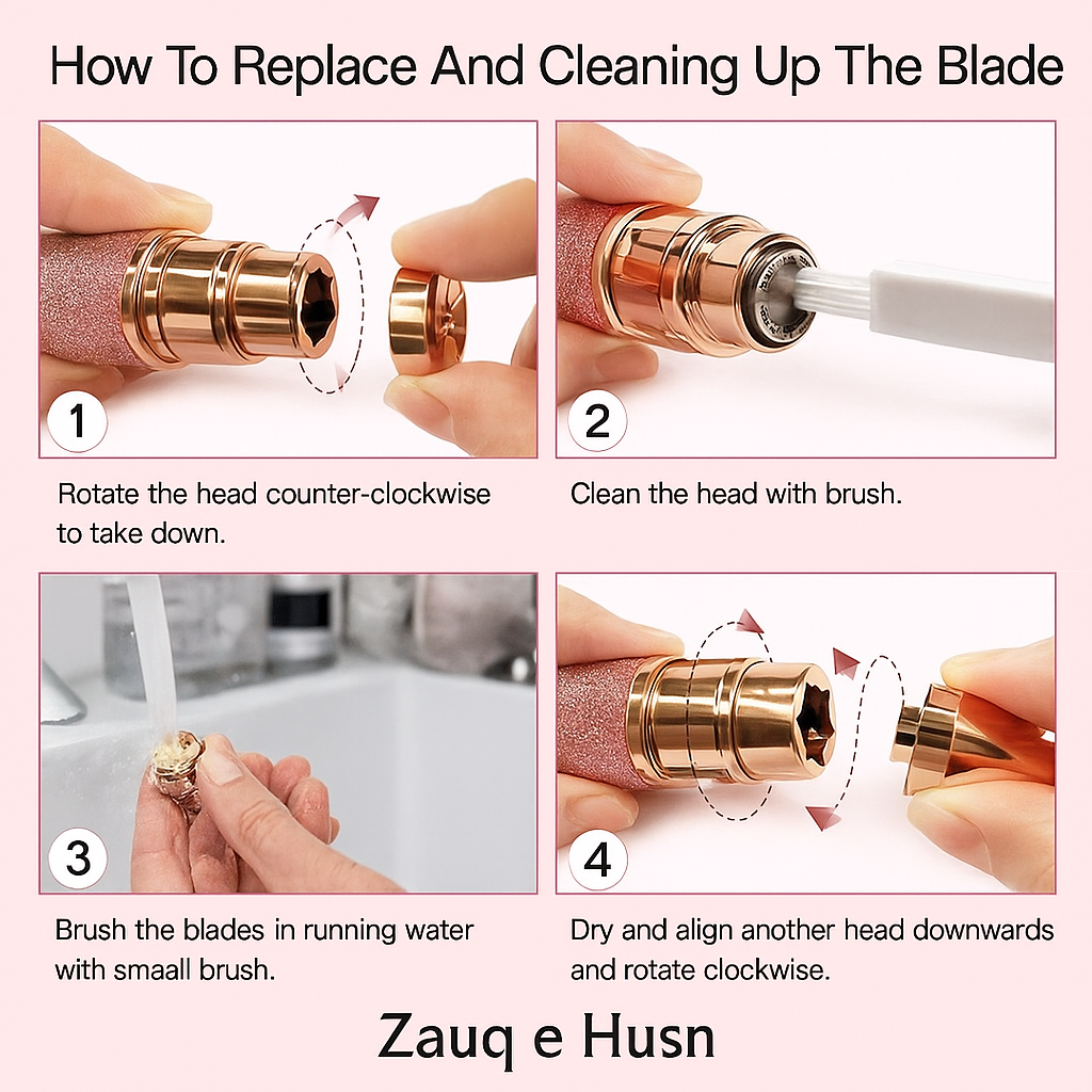 Rechargeable Hair Remover - 2 in 1 Electric Eyebrow Trimmer and Shaver - with LED Light for Face, Lips, Nose, Chin & Arm