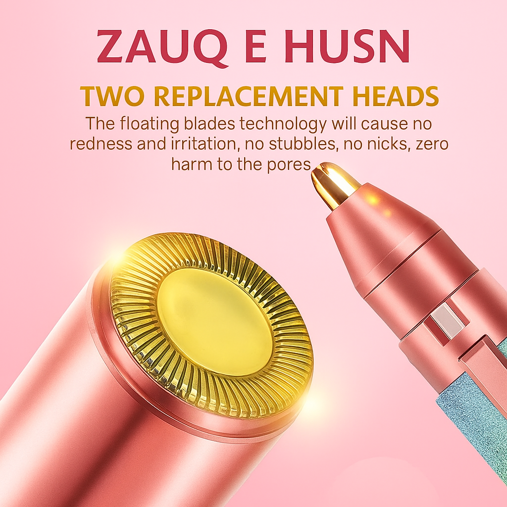 Rechargeable Hair Remover - 2 in 1 Electric Eyebrow Trimmer and Shaver - with LED Light for Face, Lips, Nose, Chin & Arm