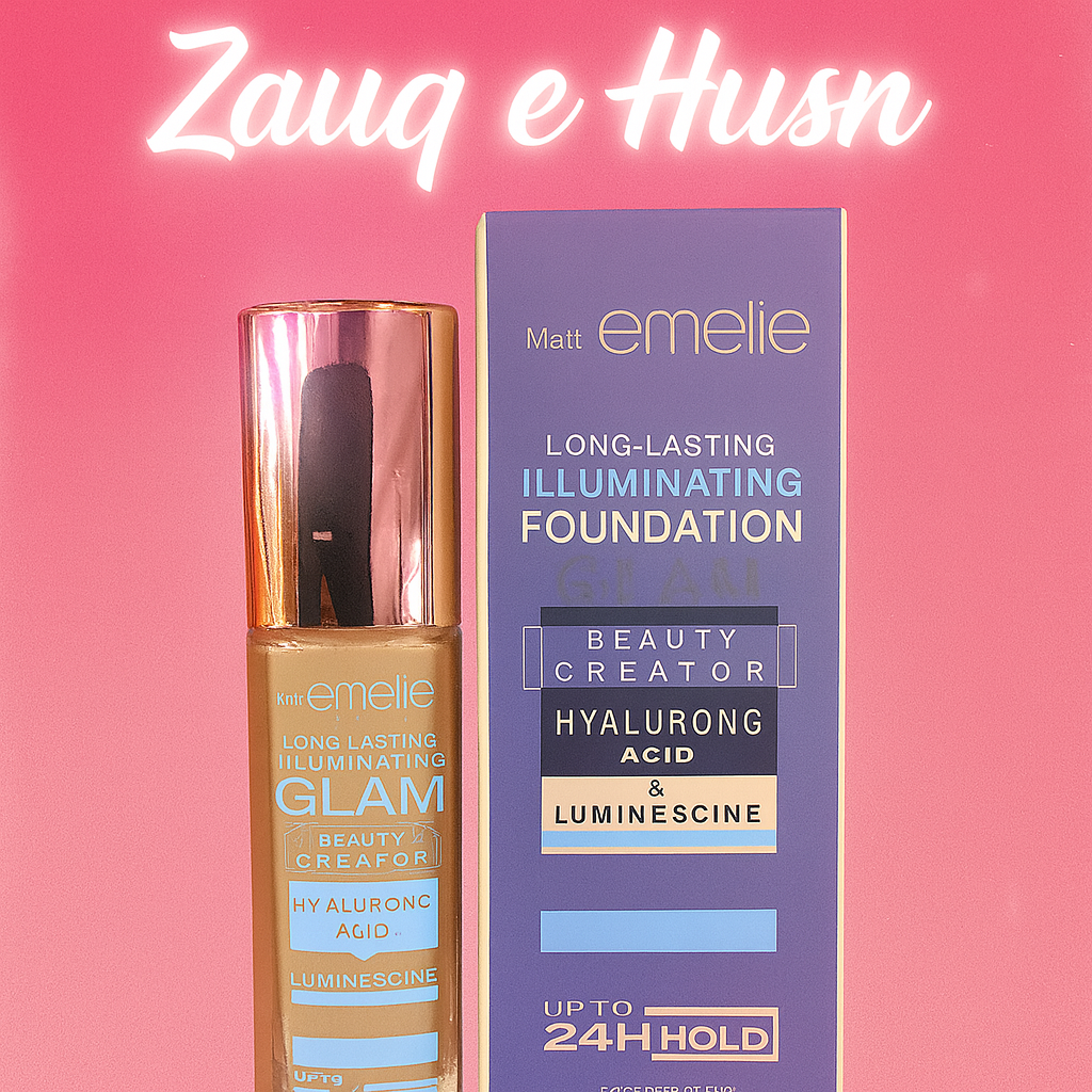 Emelie Cosmetics Infallible 24H Fresh Wear Foundation – Natural Matte Finish, Long-lasting, Waterproof, Sweat & Heat Proof with SPF 25