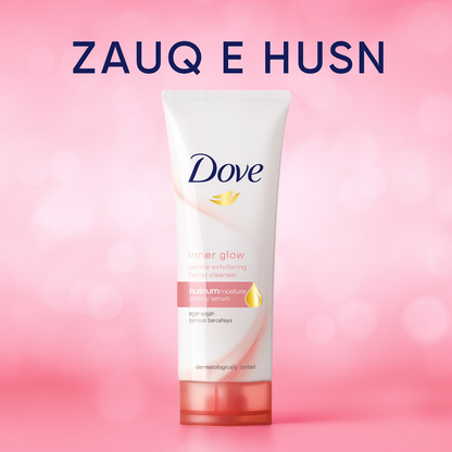 Dove Inner Glow Face Wash – Gentle Exfoliating Facial Cleanser & Beauty Serum – 100g - Dove