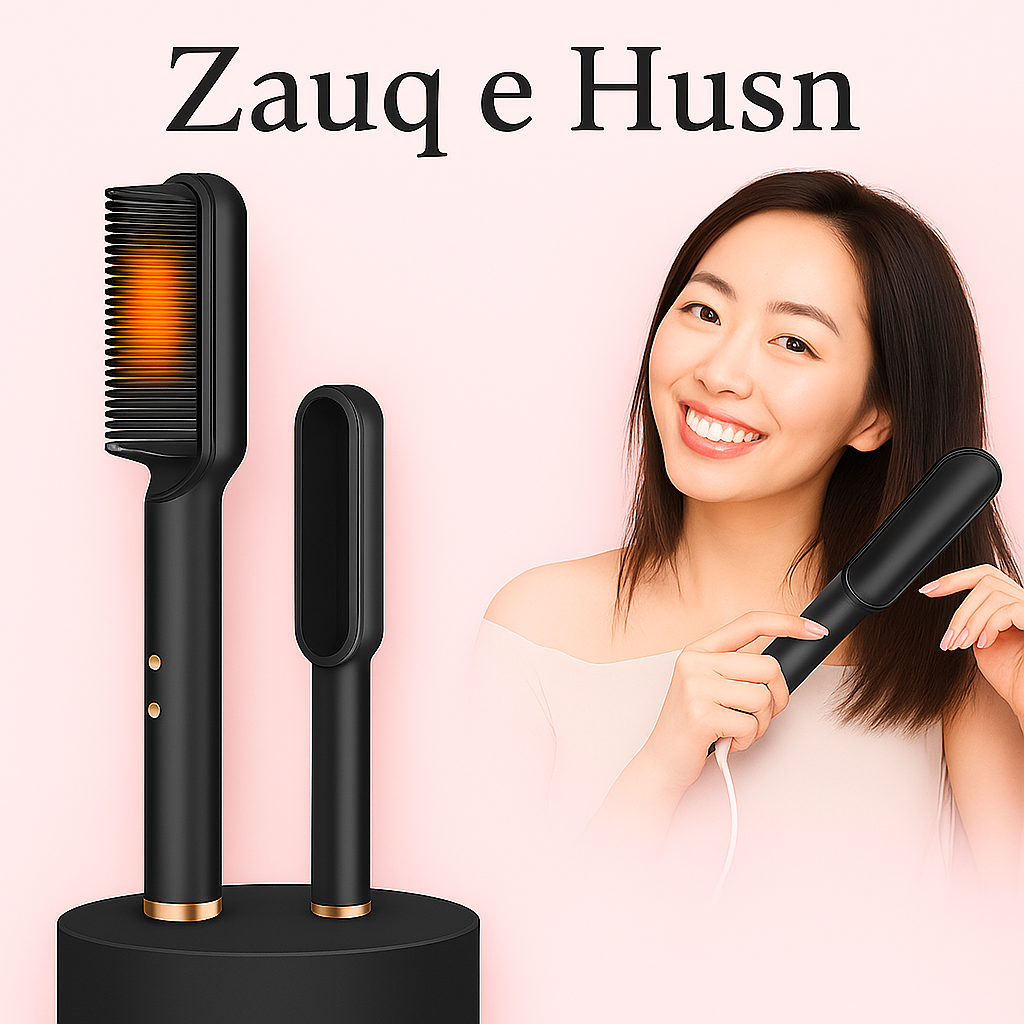 Electric Hair Straightener Brush - 2 in 1