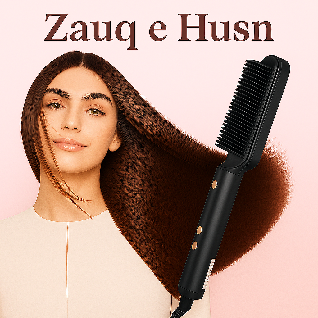 Electric Hair Straightener Brush - 2 in 1