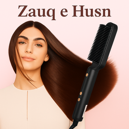 Electric Hair Straightener Brush - 2 in 1