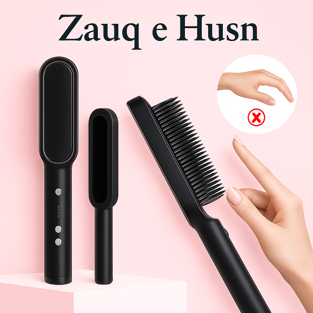 Electric Hair Straightener Brush - 2 in 1