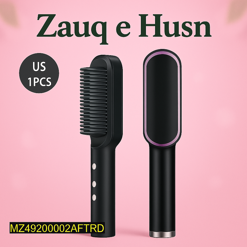 Electric Hair Straightener Brush - 2 in 1