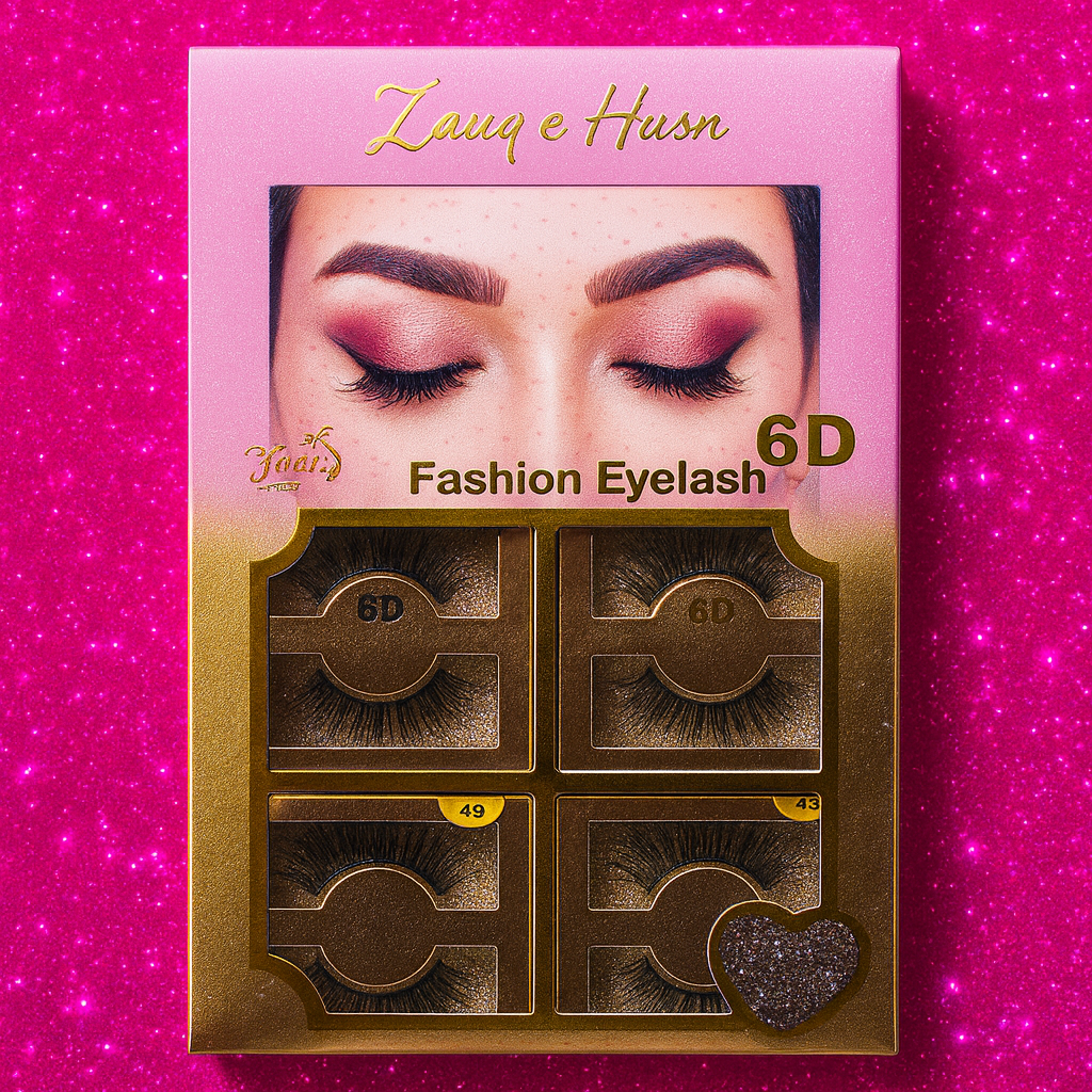 Premium 3D False Eyelashes – Pack of 12 (Reusable & Natural Look)
