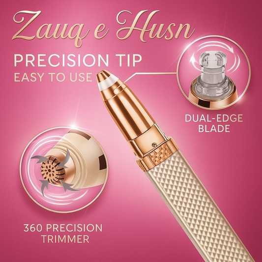 2-in-1 Facial Hair Remover & Eyebrow Trimmer – Rechargeable Shaver for Women