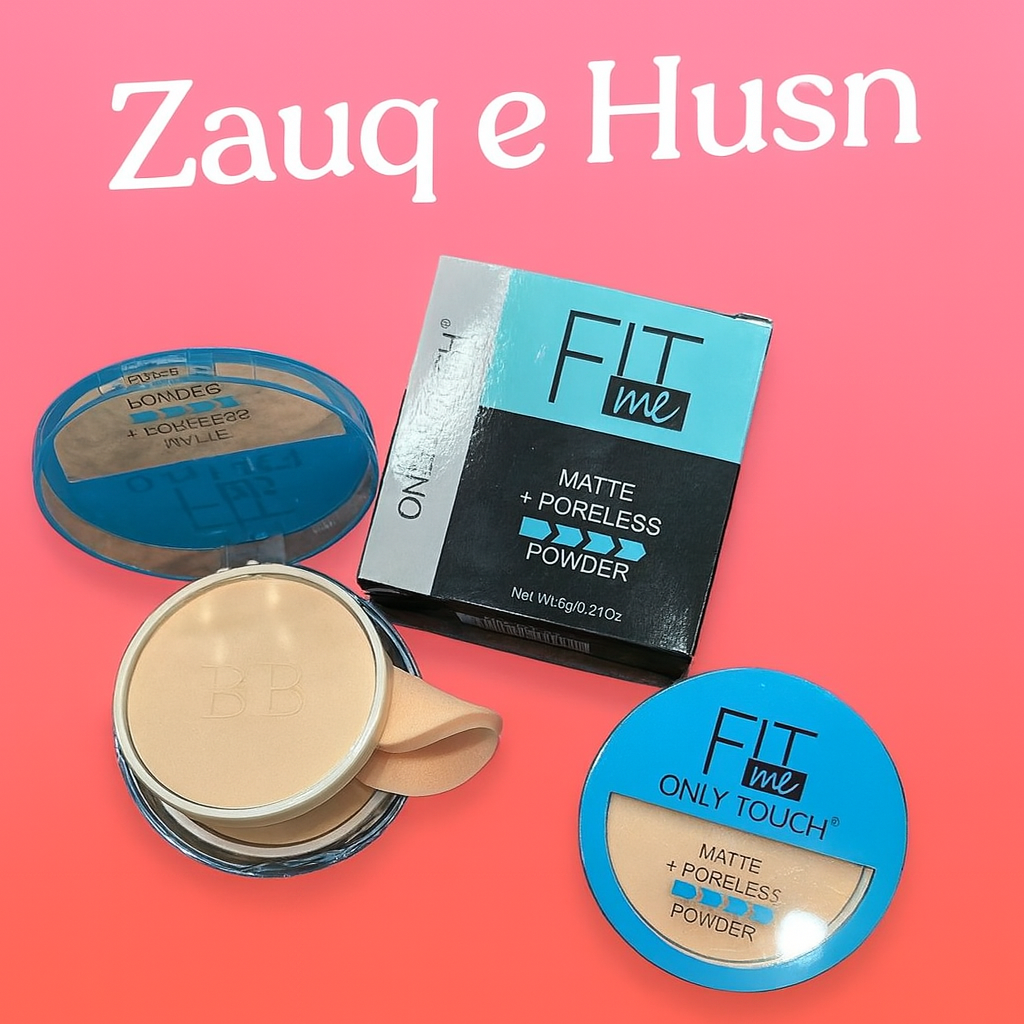 Fit Me Face Powder 2 in 1 - Matte Poreless Formula for All Skin Types -  Fit me