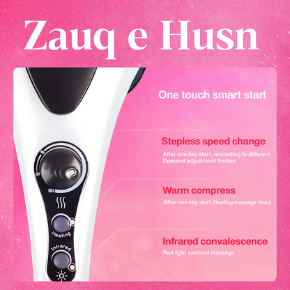 Double Head Full Body Massager Machine | Variable Speed Far Infrared | Electric Facial & Deep Tissue Massage Stick | Pain Relief Hammer
