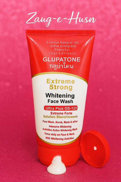 Whitening & Brightening Face Wash - 150ml for All Skin Types - Removes Dirt and Impurities - Glupatone
