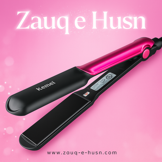Kemei Hair Straightener & Curler – 2-in-1  Ion Technology (Black)